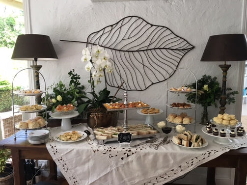 In one of our beautiful Bed and Breakfast on the mountain High tea arrangement, ready to go after the ceremony and includes hot food.